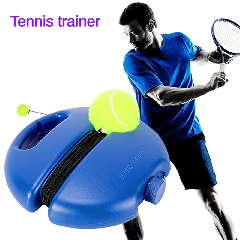 Heavy Duty Tennis Training Aids Base With Elastic Rope Ball Practice Self-Duty Rebound Tennis Trainer Partner Sparring Device tennis trainer