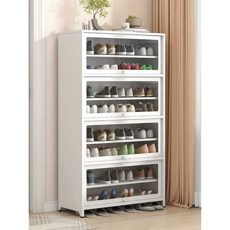 

Home steel shoe cabinet, floor to ceiling, multi-layer dust-proof shoe rack, entrance door, simple and large capacity storage di
