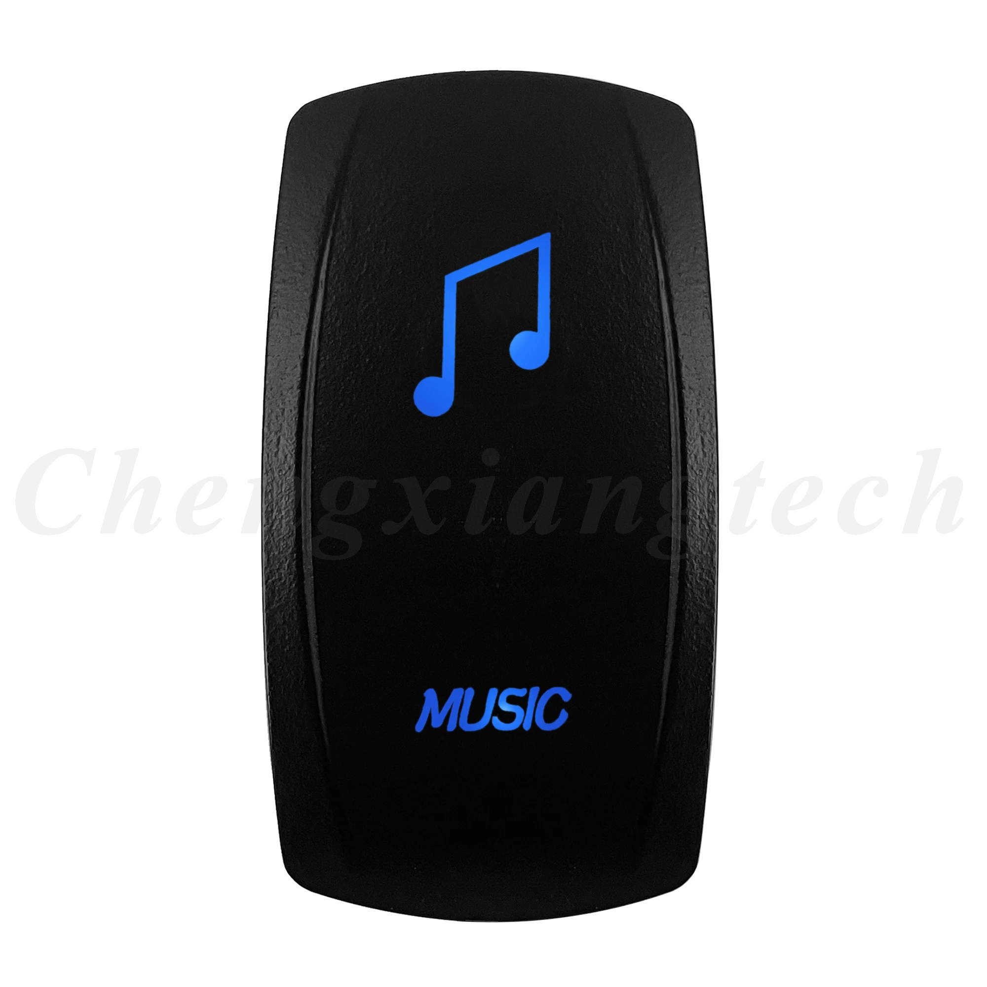 12V 20A Blue LED Waterproof Laser Rocker Switch - IP68 Rated