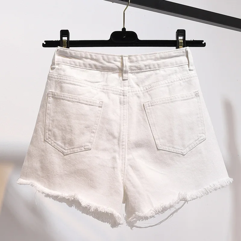 New Ladies Denim Shorts European and American Loose Wide Leg Hot Pants Light Color Slim Super Shorts