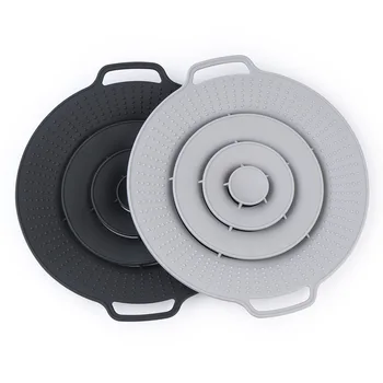 30cm Silicone Spill-proof Pot Lid Microwave Oven Cookware Anti-splash Lid Kitchen Gas cooktop Protect Utensil Reusable Pot Cover
