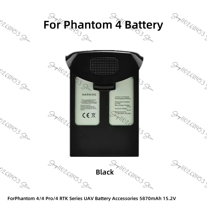 Batterie intelligente Phantom 4 5870mAh 15.2V, tenue en main pour montrer la taille compacte.