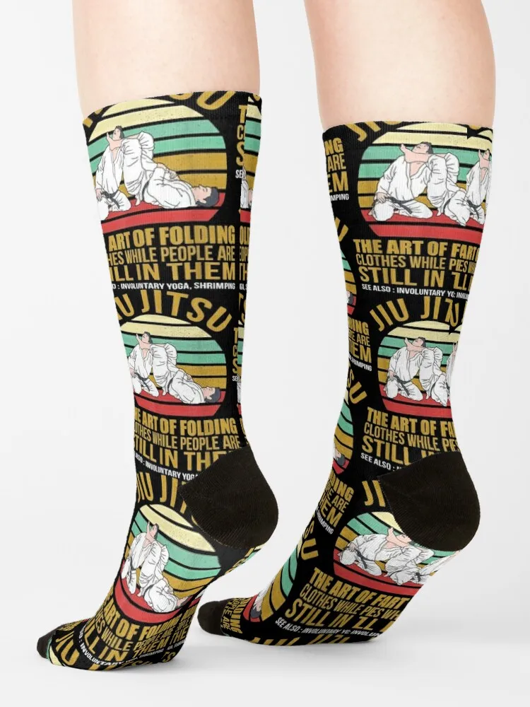 Funny Retro Brazilian Jiu-Jitsu MMA Gifts For Jiu Jitsu Socks Funny socks Men's winter thermal socks