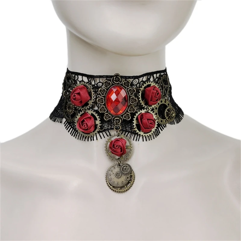 

Gothic Lace Necklace Adjustable for Bachelorette Party Wedding Photo Props