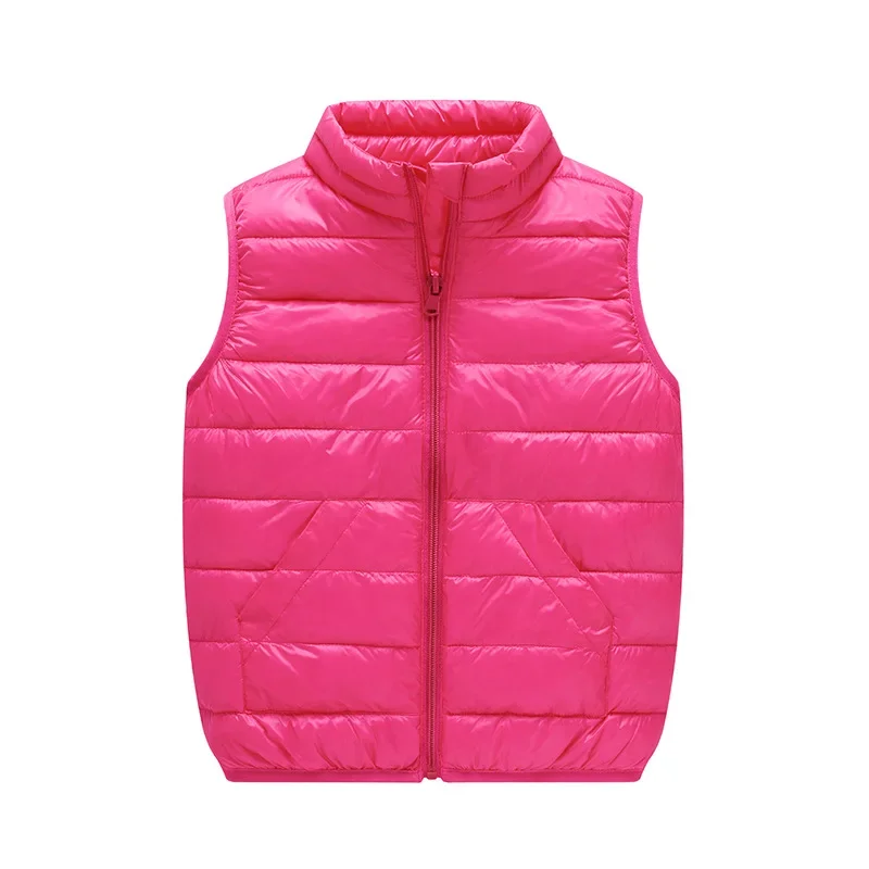 

Child Full Zip Waistcoat Winter Coats Baby Outerwear Girls Boys Warm Cotton Turtleneck Vest For School Kids 1-14 Years Old