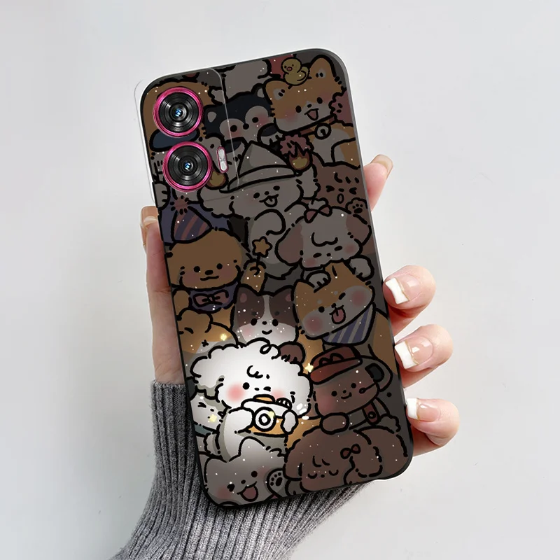 Silicone TPU Fashion Love Heart Cartoon Shockproof Phone Case for Motorola Edge 50 Fusion