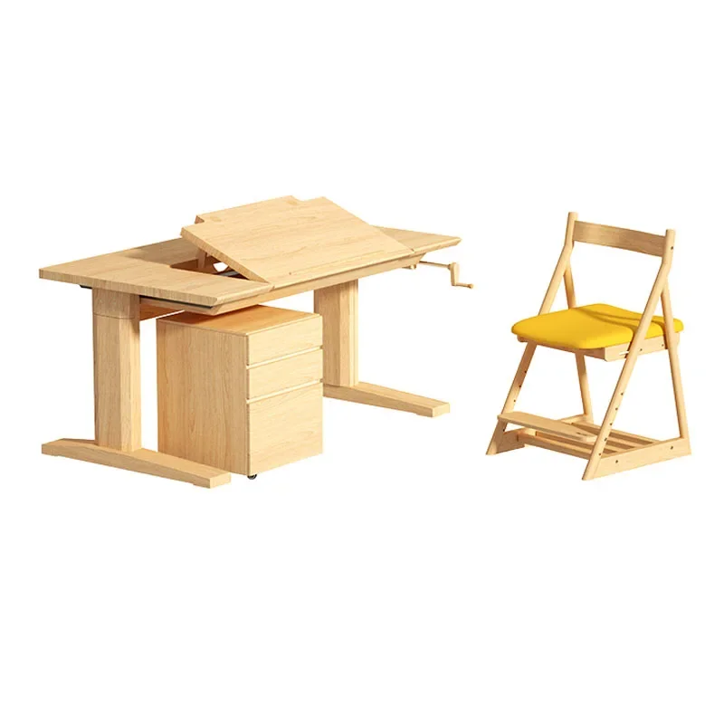 Ergonomic Wooden Tables Folding Room Minimalist Kid Table Makeup Children Mesinha Com Cadeira Infantil Kin Home Furniture