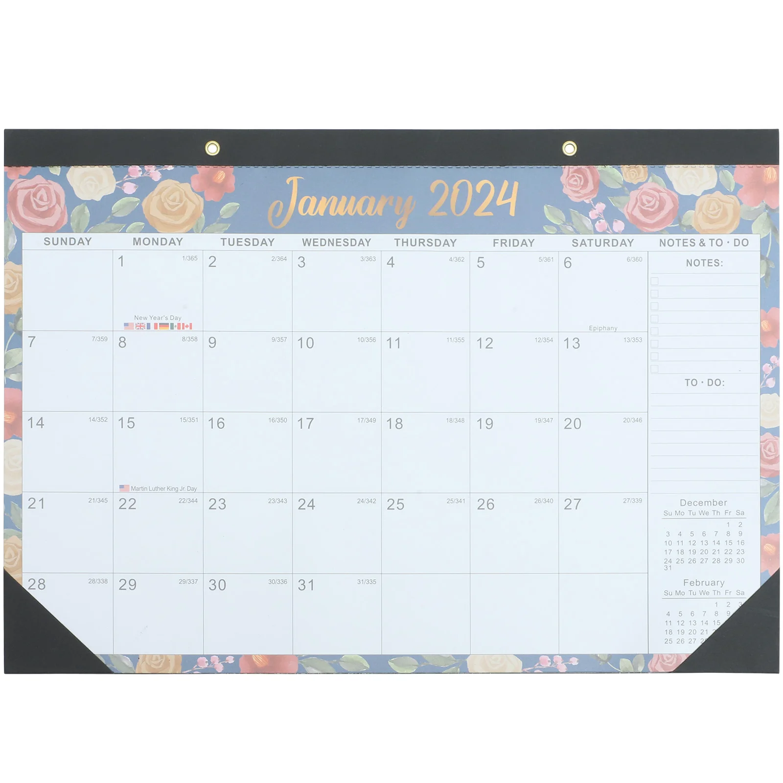 

2024 Wall Calendar Room Desk Calendars Sturdy Daily Use Hanging Desktop Household
