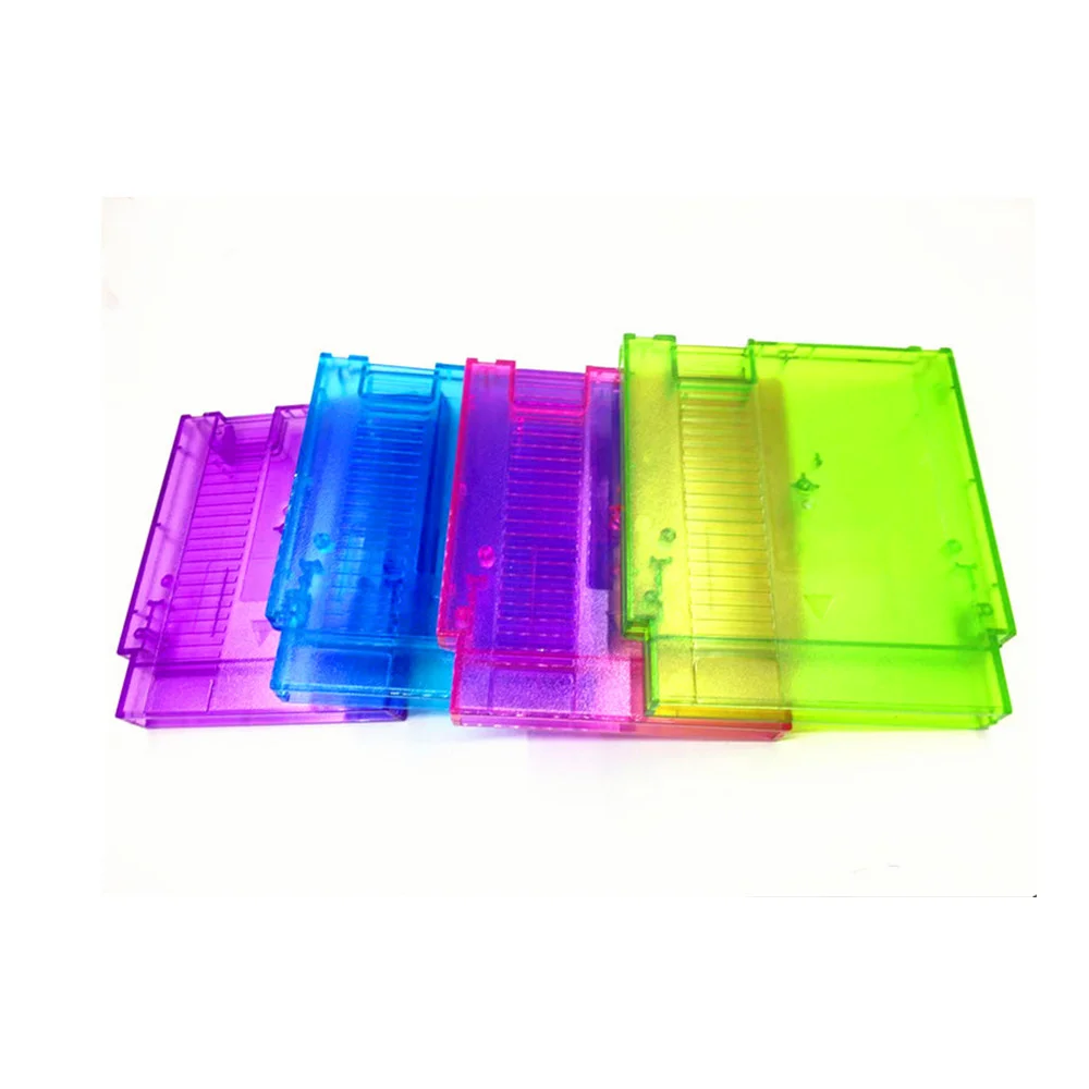 

50pcs High Quality US Version Clear Blue Green Purple Red 72 Pins For NES Rapir Game Cartridge Plastic Shell
