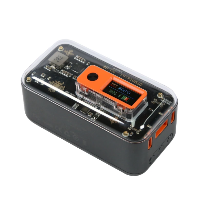 

Mini transparent mecha mobile power supply 22.5w super fast charging large capacity laptop charging treasure digital display