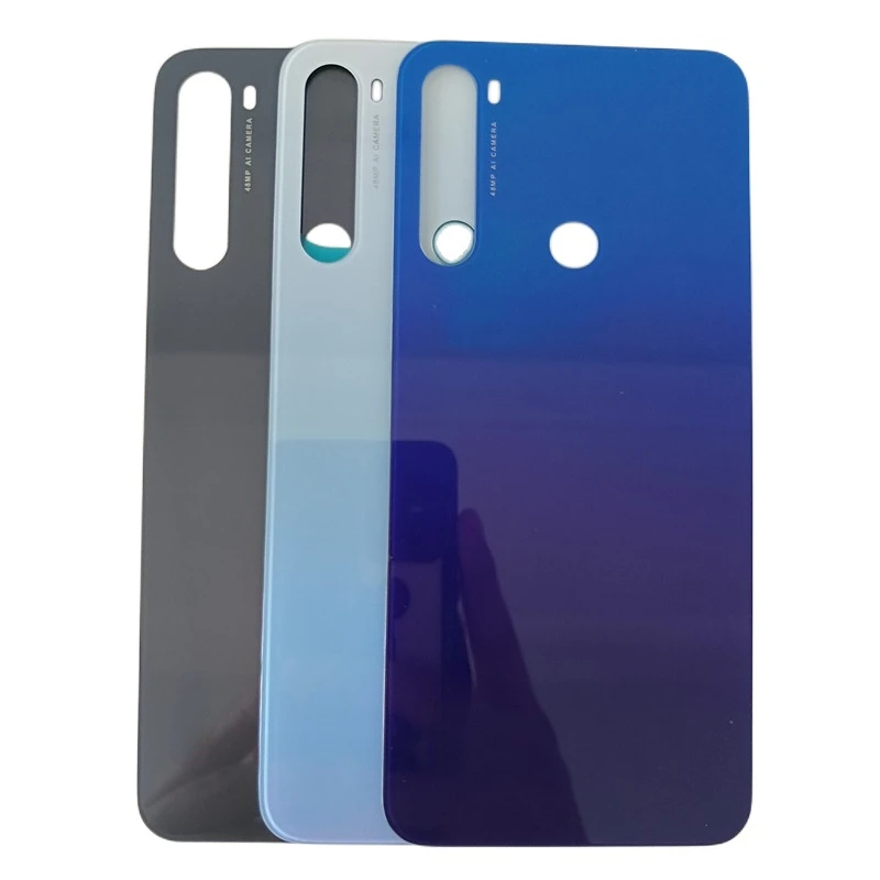 Back Glass Rear Cover Voor Xiaomi Redmi Note 7 8 Note 8T 8 Pro Batterij Back Cover Glazen Achterruit deur Behuizing Met Logo