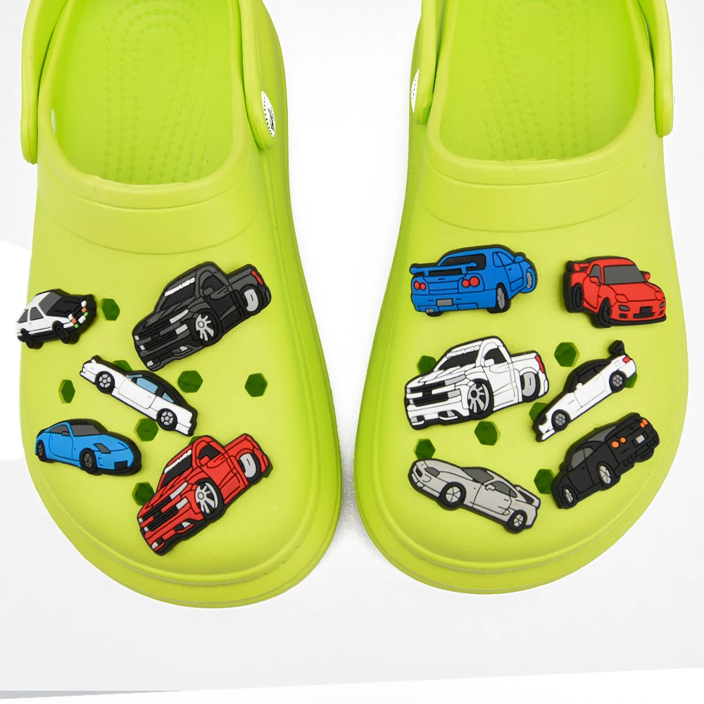 Hot Sell PVC Mexican Food Croc Shoe Charms Mexico Women Snake Drink Grill Chips Shoe Decorations Colorful Sports Car Accessories