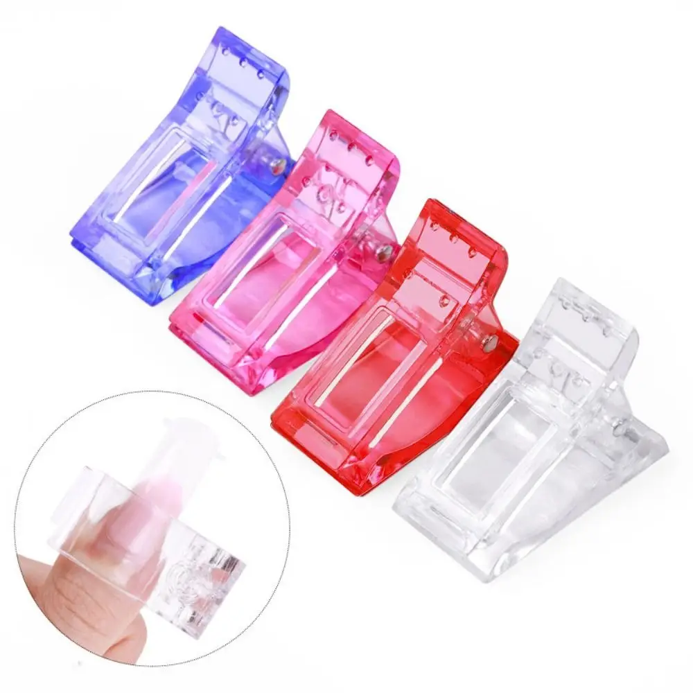 Punte Per Unghie In Plastica Clip Crystal Diy Clear Extension Clamp Quick Building Gel Nail Mold Clip Di Fissaggio Donna