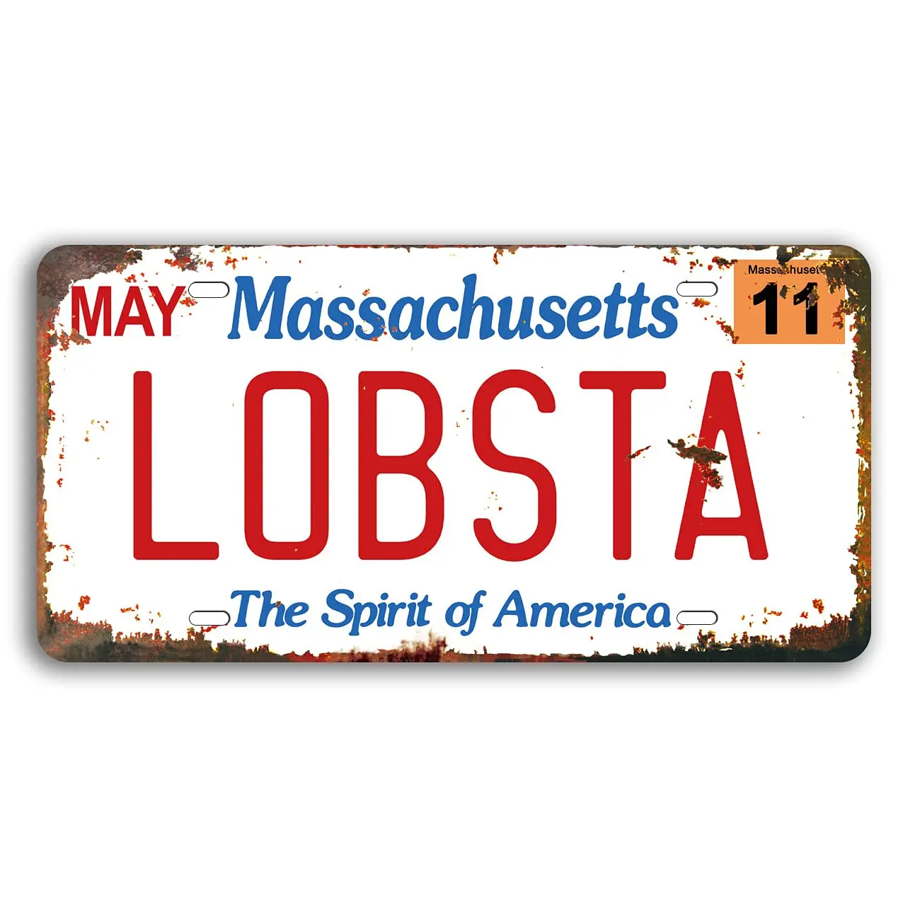 

Vanity License Plate, Embossed Novelty Metal Number Tags, Retro Vintage , Prop Vanity Car Registration Plates(Massachusetts)
