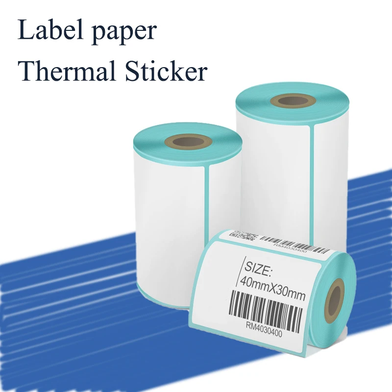 

4 Rolls 80*50mm Thermal Label Sticker Paper Supermarket Price Blank Barcode Label Direct Print Waterproof Print Supplies