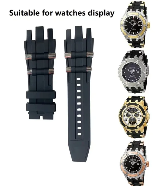 Invicta クロノグラフ 時計 ラバーベルト Vinicta subaAquaの予約gmtウォッチバンド交換用ストラップ