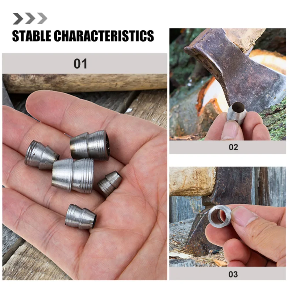 Description Picture 3 of item10 Pcs Axe Wedge Metal Hammer Handle Splitting Installation Supplies for Axe Reinforcing Tool