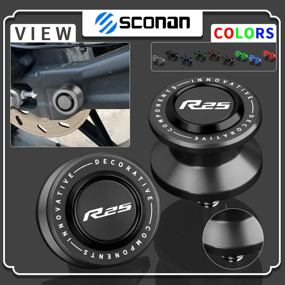 

For Yamaha R25 R 25 R-25 Motocycle M6 Accessories Frame Spool Slider CNC Aluminum Screws 6mm Motorcycle