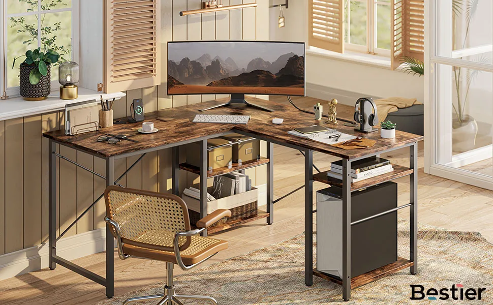 l shaped desk with storage