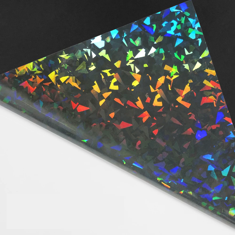 10 Sheets Glossy Transparent Holographic Self-Adhesive Laminating Film - A4 Size