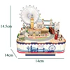 DIY Wooden London Street View Music Box Model Building Kits 3D Puzzle With Lights Toys for Children Birthday Gifts Home Decor 5