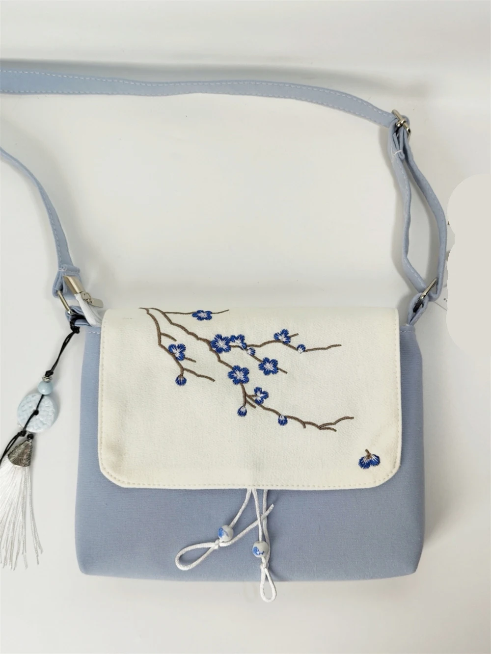 Ethnic Style Embroidered Canvas Satchel Casual Hanfu Shoulder Bag Daily Portable Crossbody Coin Purse Women Girl Gift 4