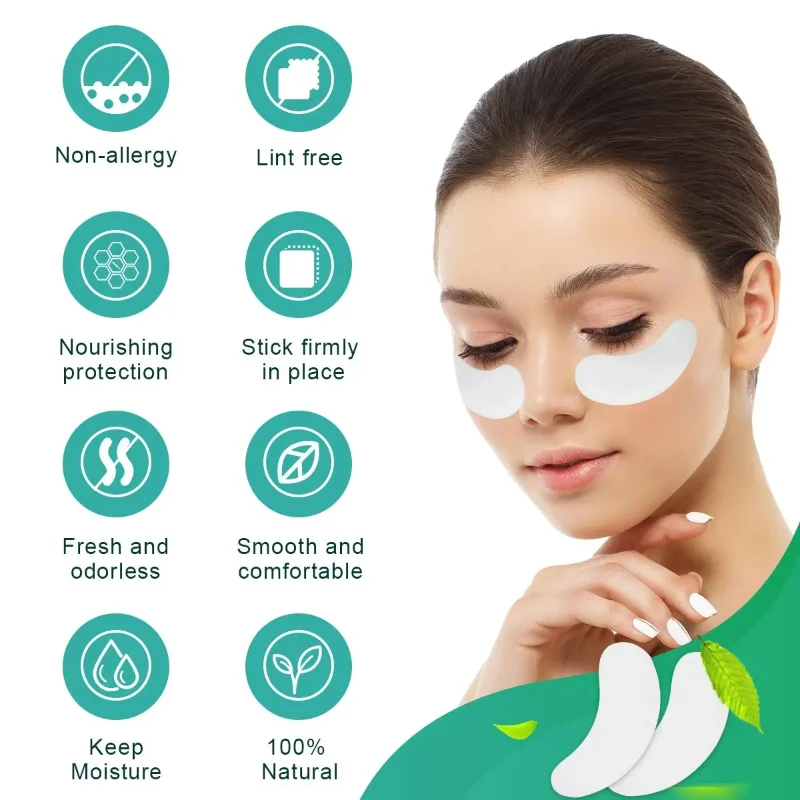 Eyelash Patches Hydrogel Gel Eye Patches False Eyelash Extension Under Eye Pads Makeup Tools 100Pairs eyelash patch,eyelash pads,eyelash patches,eye patches