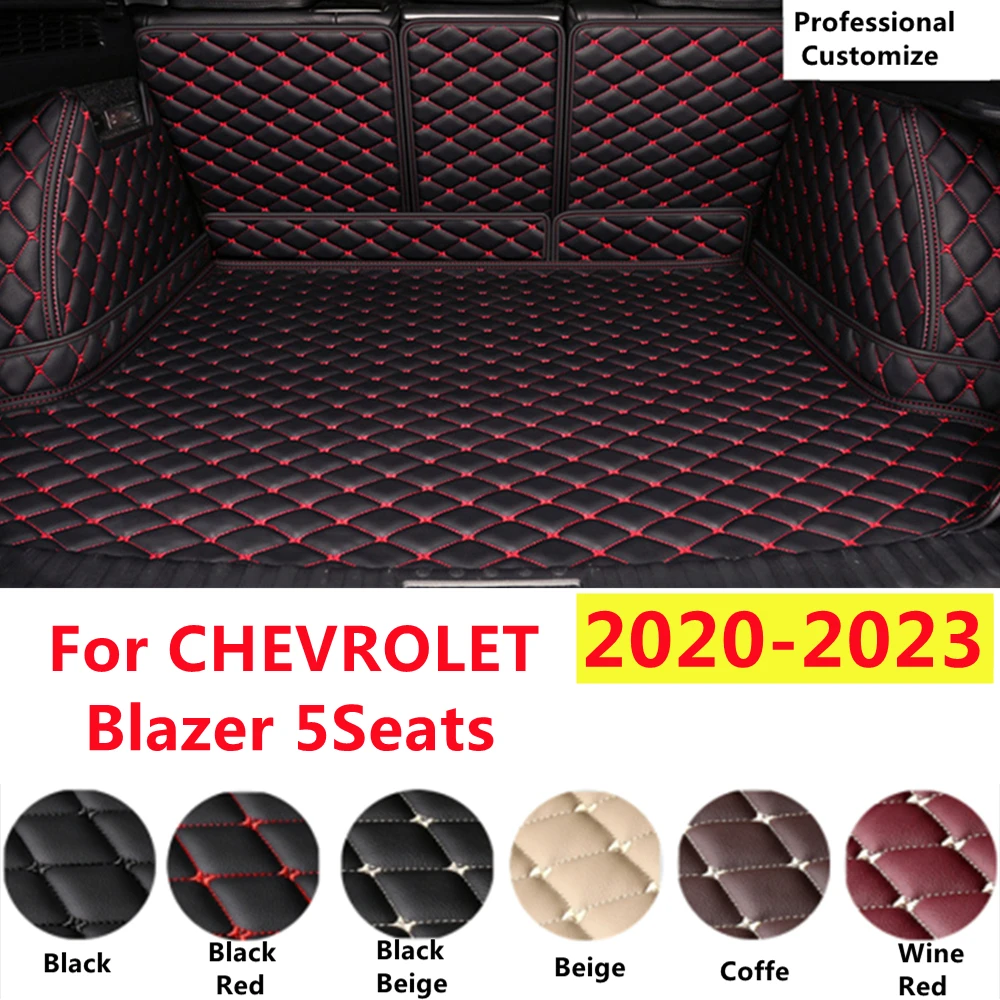

SJ Full Set Custom Fit For CHEVROLET Blazer 5Seats 2020-2023 XPE Leather Car Trunk Mat Tail Boot Tray Liner Cargo Rear Pad Cover