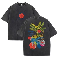T-shirt vintage délavé Bad Bunny Debi Tirar Mas Fotos DTMF 2025 Album Hip Hop Tee Homme Femme Oversize 2026 Été Streetwear 2