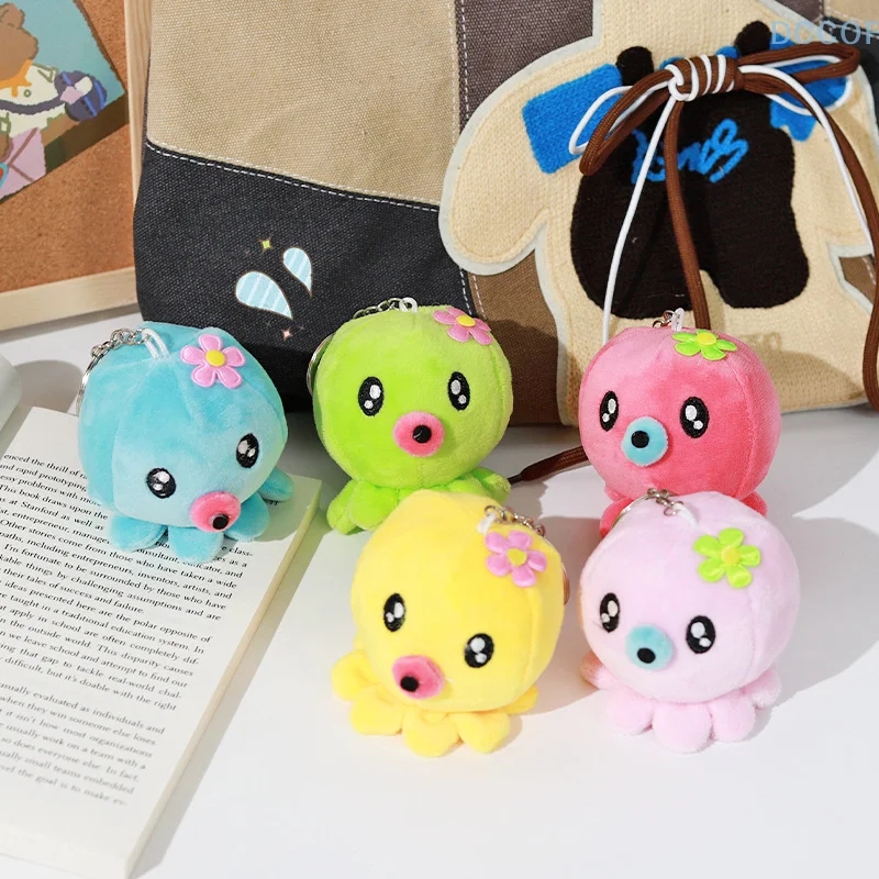 

Милая плюшевая игрушка-осьминог, брелок-сумка, подвеска, мультяшное Мягкое Животное, кукла, подвесное украшение, брелок, очаровательные аксессуары, подарок для пары