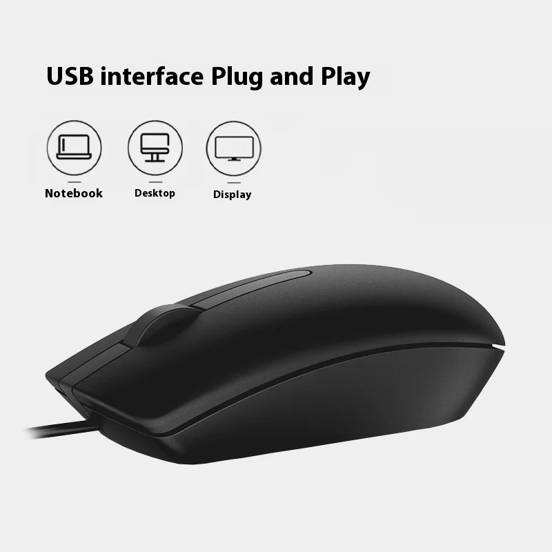 Wired Mouse FOR Dell MS116 Optical USB 2 Buttons Scroll Wheel