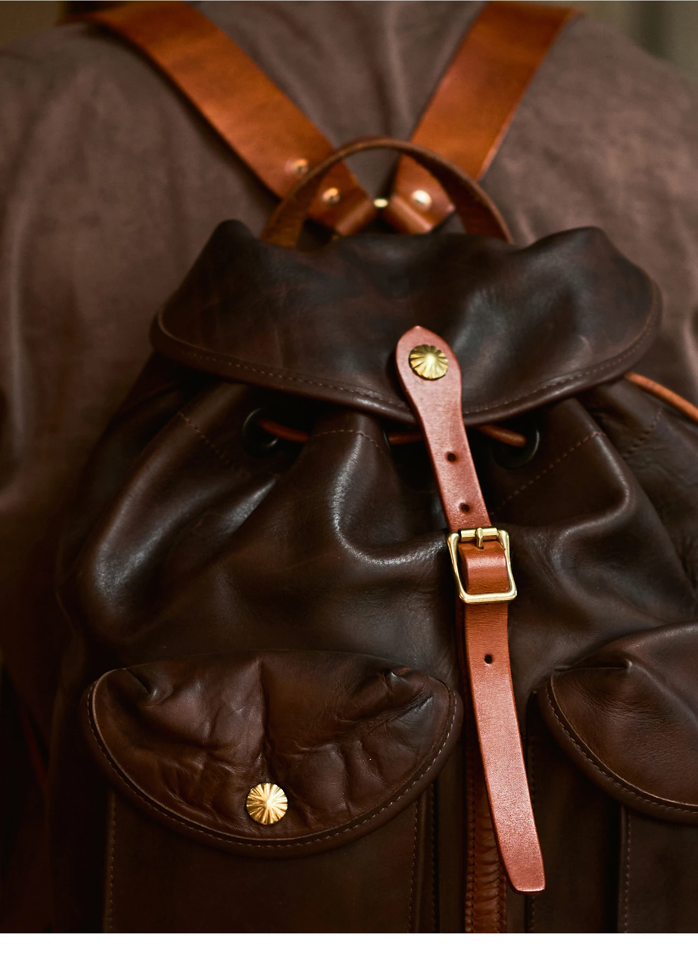 PNDME mode vintage hohe qualität pflanzlich gegerbtem rindsleder männer rucksäcke outdoor reise gepolsterte echtes leder schulranzen – Detail 7