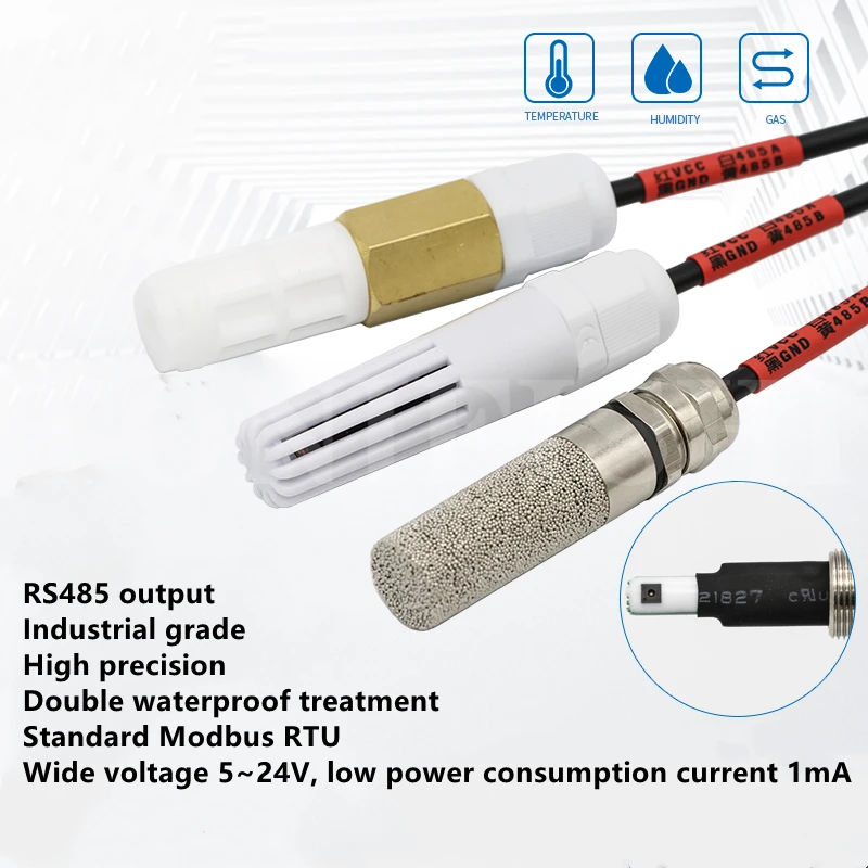 

Digital Monitoring Modbus Temperature And Humidity Collector RS485 Temperature And Humidity Transmitter DL15-M485-THS1