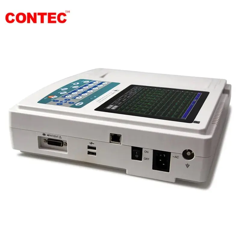 CONTEC Touch Screen Digital 12 Channel 12 Leads ECG EKG Electrocardiograph PC Software ECG1200G