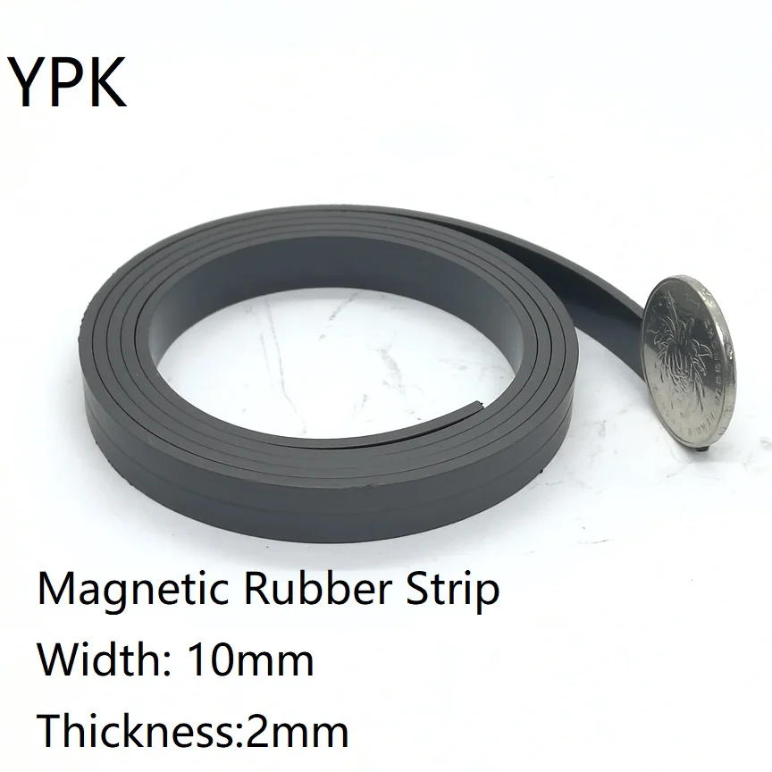 1Meter/LOT Rubber Magnet 10*2 12*2 15*2 20*2 25*2 mm Flexible Magnetic Strip Tape 2mm thickness