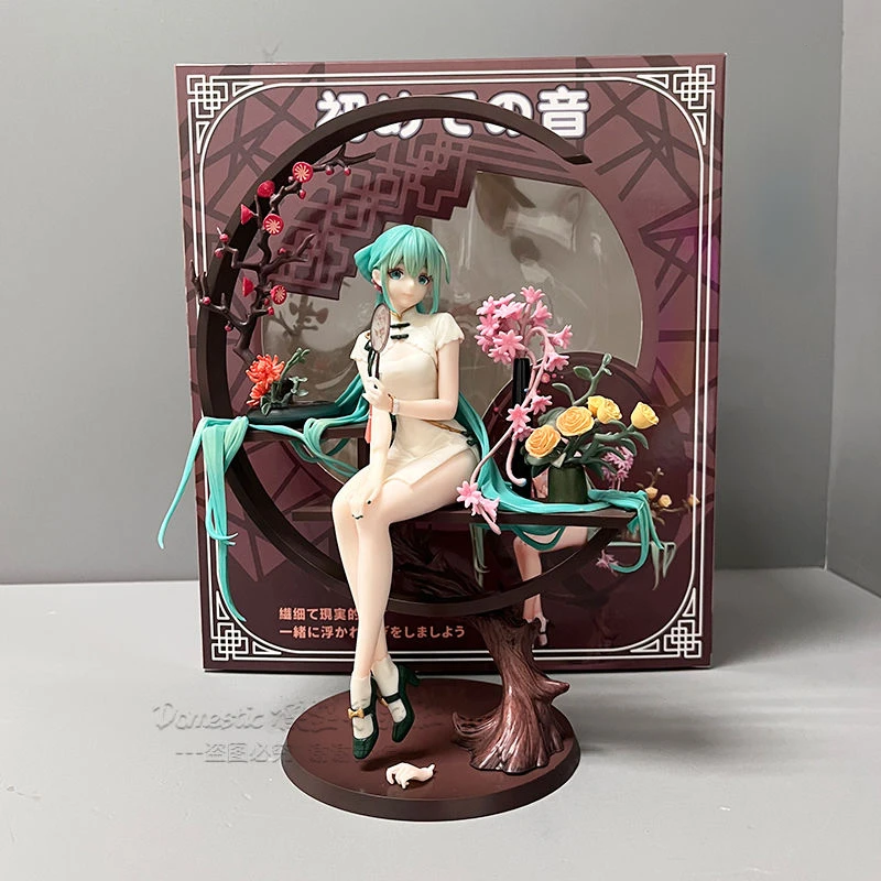 

25cm Hatsune Miku Action Figure Anime Glorious Youth Cheongsam Singer Model Dolls Collection Pvc Toys Gift