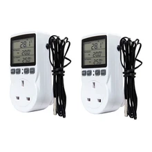 

2Pcs Digital Thermostat Temperature Controller Socket Outlet 16A Timer Switch Plug Thermostat Regulator UK Plug