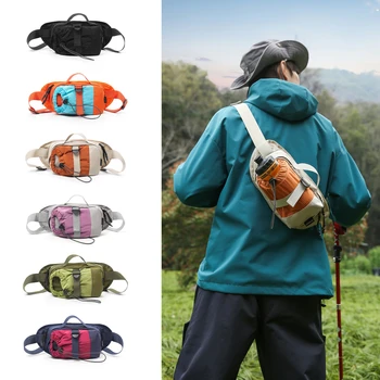Borsa a Tracolla Unisex Design Minimalista Coreano con Molteplici Scomparti e Portabottiglie per Escursionismo, Alpinismo e Viaggi