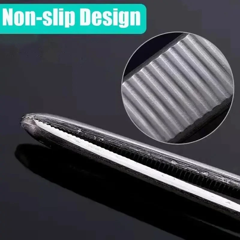 Aquarium tweezers 48cm Stainless Steel Fish Tank Plant Aquascape Tools Straight Curved Forceps Clip Aquatic Feeding Tongs