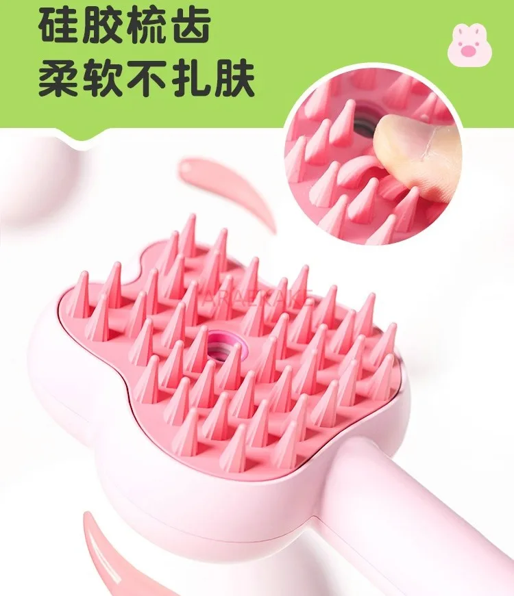 Spray Cat Hair Comb Brush Cat Hair Comb Dog Float Cleaning Magic Bathing Brush Knot Opening Needle Pet