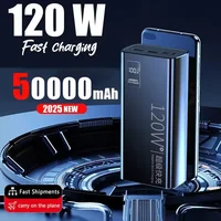 120W Power Bank 50000mAh High Capacity Fast Charging Powerbank Portable Battery Charger For Xiaomi  iPhone Samsung Hot Sale 2