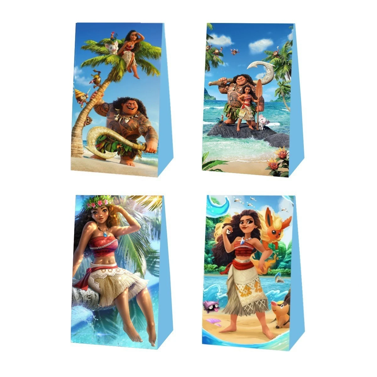 12pcs Moana Party Paper Candy Gift Bags Cookie Popcorn Box 1st Kids Moana  Birthday Party Decoration Baby Shower Supplies| | - AliExpress