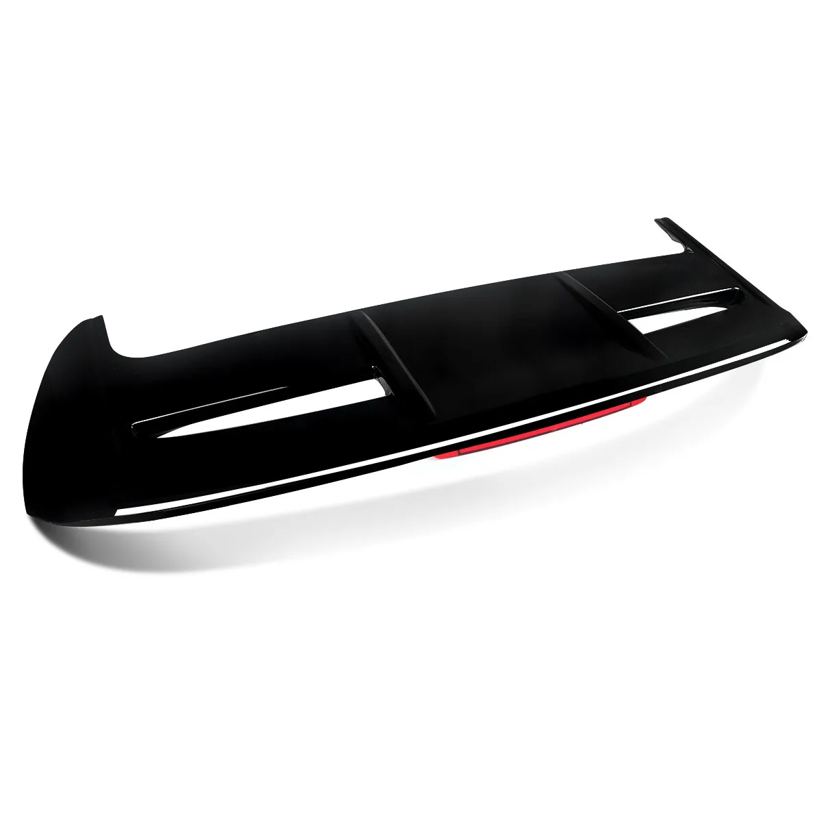 Für Ford Fiesta 'ST Look' MK7 2008-2019 Heckklappen-Dachspoiler Hochglanz-Schwarz Heckspoiler mit Rotem Bremslicht – Detail 6