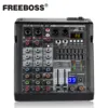 Freeboss Audio Mixer 4 Channels 99 Effect USB Mixing Console PC Record Bluetooth Studio 48V Sound Table Karaoke Mix Desk AG-AT4 1