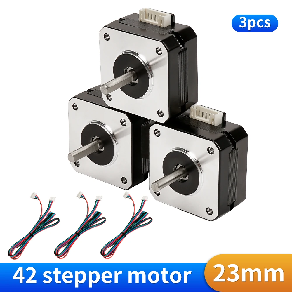 Nema 17 42 Stepper Motor 42bygh Chumbo para Impressora 3d Roteador Cnc Motor de Gravação a Laser 42bygh 42 mm 23 mm 42 mm 42hs23 pc Peças 3