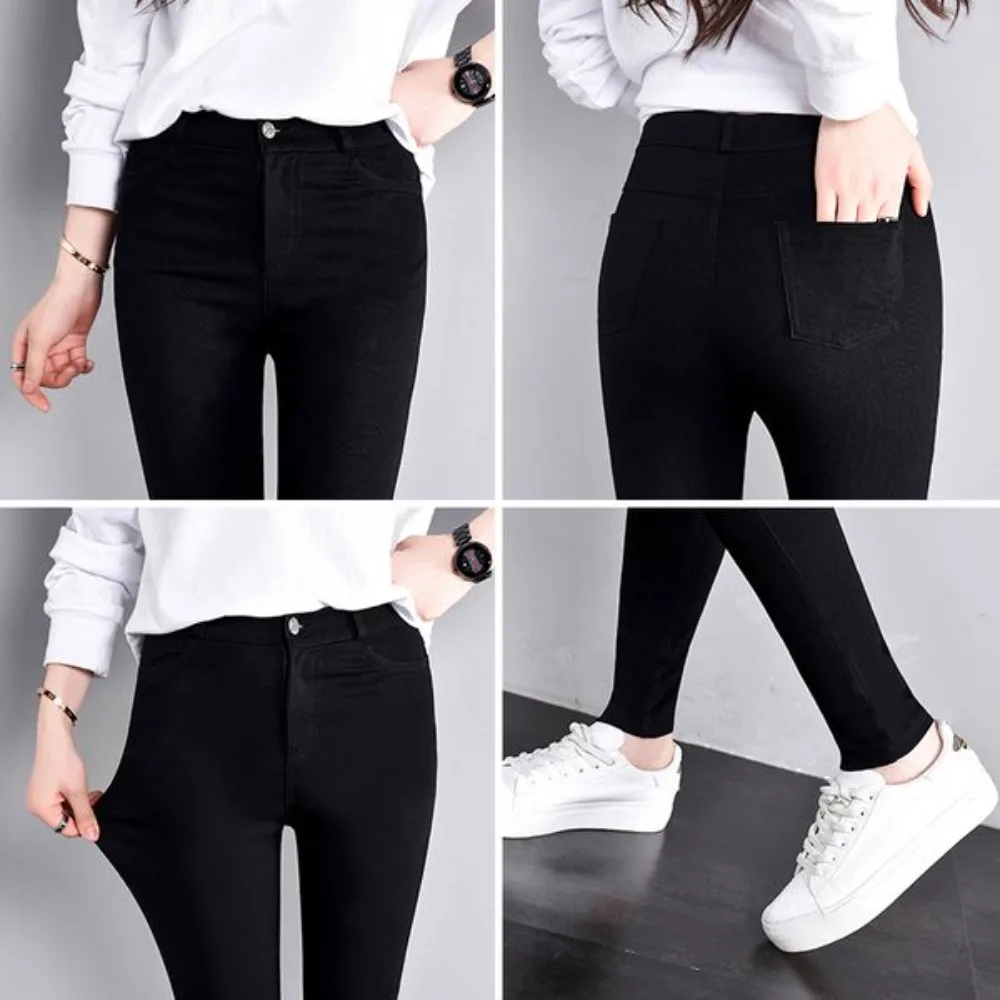 Fake Cowboy Leggings Ms Invisible Open Crotch Outdoor Sex High Waisted Elasticity Slimming Pencil Pants Small Feet Trousers