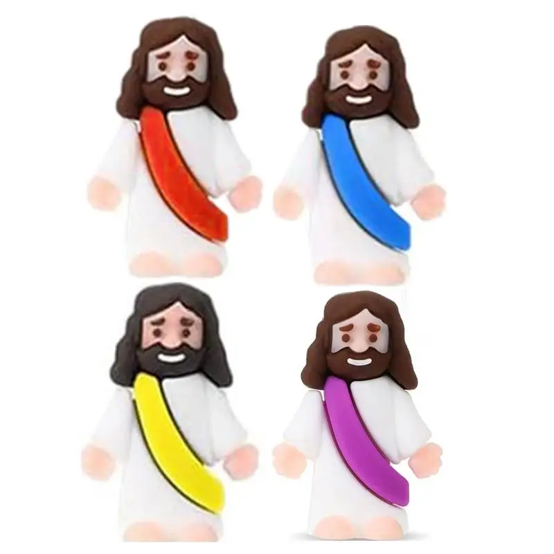 

24pcs Easter Jesus Toys Classic Christ Savior Jesus Doll Easter Mini Jesus Figurines Sunday School Craft Decorative Easter Eggs