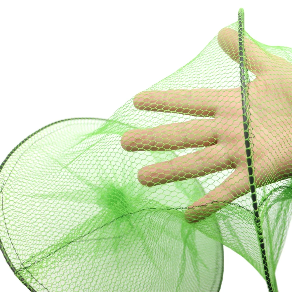 Fishing Net 2 Layers Portable Fishing Net Fish Shrimp Mesh Cage Cast Net Fishing Trap Network Foldable 48 x 30cm