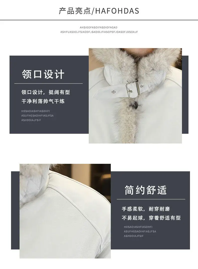 Pelzkragen, mit Baumwolle gefütterte Jacken, 2025, Winter, für Herren, lässig, warm, Mantel, hohe Streetwear, winddicht, verdickt, Parkas, Jugendoberteile, Kleidung – Detail 3