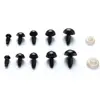 100pcs 10mm Eyeball Doll Accessories Black Plush Safety Eyes Amigurumi For Toys 6mm 8mm 12mm DIY Funny Toy Eyes Animal 3